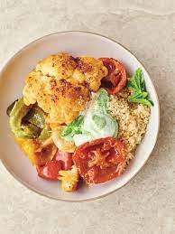 Harissa Cauliflower Traybake Recipes Jamie Oliver Recipe Vegetarian Recipes Jamie Oliver Healthy Recipes Cauliflower Recipes