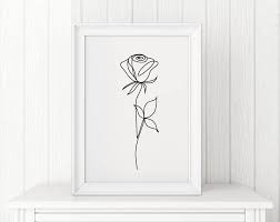 Abstract Black And White Flower Art Poppies Printable Wall Art One Line Drawing Abstract Flowers Etsy Minimal Wall Art Minimalist Wall Decor Minimalist Wall Art
