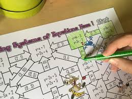Students Get Practice Solving Systems Of Equations With These Maze Activities Great Alternative To Worksheets Che Systems Of Equations Math Methods Equations
