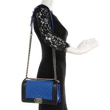 It was the perfect camel chanel bag to pair with all my fall neutral outfits. Chanel Lambskin Quilted Medium Boy Flap Black Blue 105740 Fashionphile