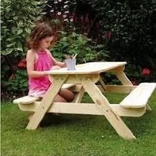 Children S Kids Outdoor Furniture Wood Play Picnic Table Bench Set Garden Patio Ideas De Jardineria Jardineria Ninos