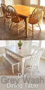 Diy Grey Paint Wash Dining Table Chairs The Diy Lighthouse Dining Table Chairs Dining Table Makeover Kitchen Table Makeover