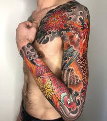 Traditional japanese tattoos are done by using a wooden stick with needles attached to the end, the stick gets tapped making a stick and poke tattoo that is much more. Killer Ink Tattoo Ø¹Ù„Ù‰ ØªÙˆÙŠØªØ± Killer Traditional Japanese Sleeve By Caterina Molin With Killerinktattoo Supplies Killerink Tattoo Tattoos Bodyart Ink Tattooartist Tattooart Traditionaltattoo Japanesetattoo Tattoosleeve Sleevetattoo