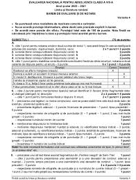 Astfel, pe pagina online dedicată rezultatelor de la evaluare naţională 2021 apar coduri în dreptul cărora vor fi afişate notele şi mediile. Baremul De Corectare Pentru Subiectele Primite De Elevi La Proba De Limba RomanÄƒ De La Evaluarea NaÈ›ionalÄƒ 2021 Edupedu Ro