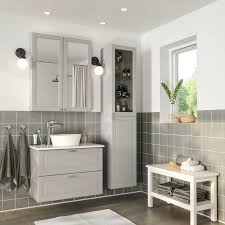 Godmorgon Tolken Kattevik Bathroom Furniture Set Of 6 Kasjon Light Gray Marble Effect Voxnan Faucet Ikea Ikea Bathroom Ikea Godmorgon Bathroom Design
