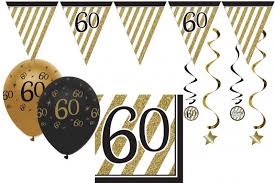 34 Teile Dekorations Set Zum 60 Geburtstag Oder Jubilaum Party Deko In Schwarz Gold Kids Party World Deko 60 Geburtstag Tischdeko Geburtstag 60 Geburtstag