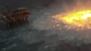 The gulf of mexico caught on fire and the video's unbelievable. F Kh9otgjuf3fm