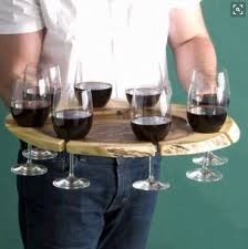 Große auswahl an holder e11. Wine Server Just Build To Fit 8 Wine Glasses Add A Recessed Cutout In The Center For An Appetizer Plate Wine Tray Wine Whirligig