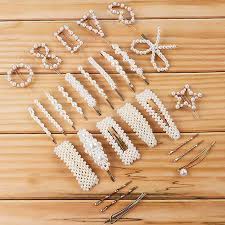 Amazon Com 27pcs Pearl Hair Clips For Women Barrettes Hair Pins Ties Fashion Sweet Elegant Artificial Pearl Clips For Pearl Hair Clip Hair Pins Pearl Clips