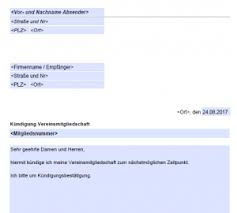 Bundeseinheitliche formulare und vordrucke (z.b. Sportverein Mitgliedschaft Kundigen Kostenlose Vordrucke De