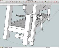 Sketchup Bench 3 Jpg 1 330 1 090 Pixels Workbench Bench Woodworking