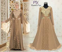 Dapatkan produk yang kamu mau hanya di bukalapak. Gambar Gamis Pesta Brokat Bordir Iriana Coklat Mocca 600x510 Model Pakaian Gaun Prom Panjang Gaun Victoria
