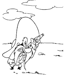 Looney tunes coloring pages will appeal to boys, girls, and even adults. Coloring Yosemite Sam With A Bottle Picture