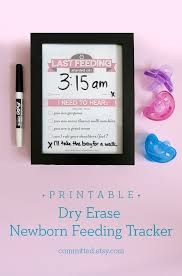 printable dry erase trio newborn feeding tracker sleep