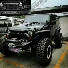 4 Door Lifted Matte Black Jeep Wrangler Angry Bird Upgrades Matte Black Front Grille Fit For Jeep Jk Wrangler 07 16 Jeep Jk Jeep Jeep Wrangler Sahara