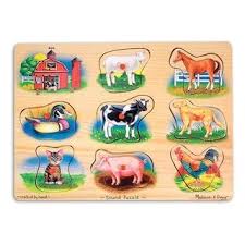 Unique developing puzzles with colorful pictures underneath every puzzle piece to learn shapes, numbers, animals, words. Melissa Doug Around The House Sound Puzzle Sound Puzzle Animal Sounds Melissa And Doug