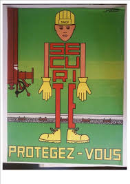 1960 C M Eymon Sncf Protegez Vous Securite Au Travail Securite Affiche