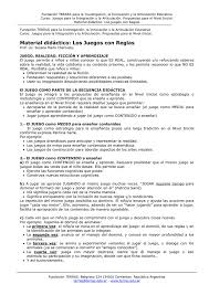 Para jugar en el nivel inicial. Los Juegos Con Reglas