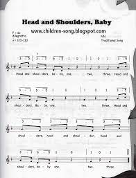 Head And Shoulders Baby Song With Notes And Chords