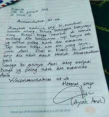 Terima kasih atas dukungan bapak/ibu saat saya sedang kesulitan. Ngeri Deh Ini Kisah Lengkap Surat Ayah Guru Dan Ibu Amel Simomot