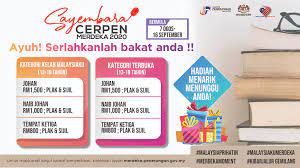 Berikut ini merupakan kumpulan cerpen lingkungan terbaru karya para sahabat cerpenmu yang telah diterbitkan, total diketemukan sebanyak 144 cerita pendek untuk kategori ini. Sayembara Menulis Cerpen Merdeka 2020 Jabatan Penerangan Malaysia