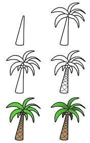 10 Easy Doodles To Inspire Your Creativity Wildflowers And Wanderlust Palm Tree Drawing Tree Drawing Simple Cartoon Palm Tree