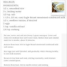 Eagle Brand Rice Pudding Rice Pudding Eagle Brand Condensed Milk Eagle Brand Milk