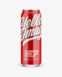 Download 24oz Aluminium Can W Condensation In Can Mockups On Yellow Images Object Mockups PSD Mockup Templates