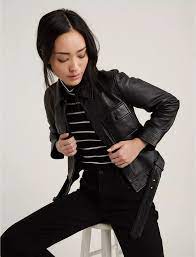 Leather Utility Jacket Lucky Brand Leather Jacket Street Style Leather Jackets Women Leather Jacket