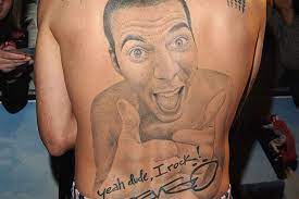 However, he has no problem with the huge tattoo of himself that covers his entire back that reads yeah dude, i rock! Steve O Back Celebrity Tattoos Tattoos Celebrities