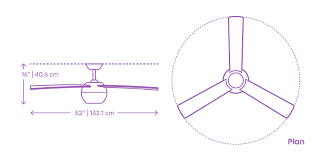This rustic 44 inch hatteras bay™ patio fan is a charming accent piece that will complement any space. Fans Ceiling Fans Dimensions Drawings Dimensions Com