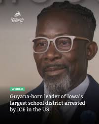 DES MOINES, Iowa (AP) — Federal immigration agents targeted the well-liked  leader of Iowa's largest school district in a traffic stop Friday and  arrested him after he fled into the woods, leaving
