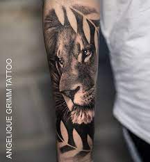 Beautiful Lion Tattoo By Angeliquegrimmtattoolocation Lille France Follow Realistic Ink For More Amazing Lion Tattoo Mens Lion Tattoo Realistic Lion Tattoo