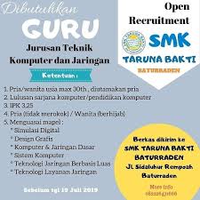 Lowongan kerja guru sd negeri bukittinggi ~ lowongan kerja sma negeri agam cendekia terbaru agustus 2020. Lowongan Kerja Guru Jurusan Tkj Februari 2021