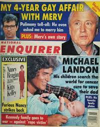 National Enquirer April 30 1991 Michael Landon - Merv Griffin Gay Affair |  eBay