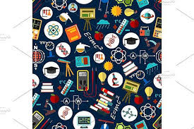 Science And Education Pattern Graphic Patterns Pattern Background Design