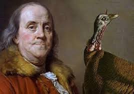 🇺🇲 Did you know that Benjamin Franklin actually wanted the national  symbol to be a turkey 🦃? Unfortunately he got outvoted. The bald eagle 🦅  was preferred by Thomas Jefferson and John
