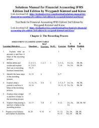 Solutions Manual For Financial Accounting Ifrs Edition 2nd Edition By Weygandt Kimmel And Kieso By Maryjen445 Issuu