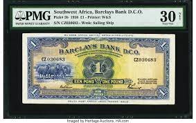 Order foreign currency online with barclays, and get free home delivery in the uk. Southwest Africa Barclays Bank D C O 1 Pound 29 11 1958 Pick 5b Lot 29483 Heritage Auctions