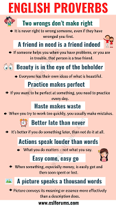 Top 30 English Proverbs And Their Meanings Everyone Should Learn Esl Forums Learn English Vocabulary Learn English Words Conversational English