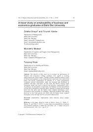 Check spelling or type a new query. Pdf A Tracer Study On Employability Of Business And Economics Graduates At Bahir Dar University