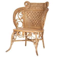 American Wicker Slipper Chair Attributed To Heywood Wakefield From A Unique Collection Of Antique And M Antique Wicker Chairs Victorian Wicker Antique Wicker