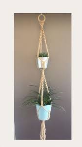 double macrame jute plant pendant double twine plant pendant plant holder hanging planter modern macrame home decor gift plantenhanger macrame plantenhangers macrame plantenhanger