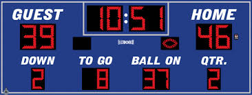 A scoreboard is a large board for publicly displaying the score in a game. Model Lx3320 Football Scoreboard