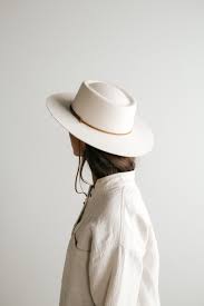 Wren Flat Brim Telescope Crown Hat Off White Crown Hat Flat Brim Hat Hats