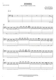 Aqui você baixa e ouve suas músicas preferidas em mp3 grátis! Zombie Notes And Tablature For Bass Guitar Playyournotes Tablatura Aula De Contrabaixo Partitura Violao