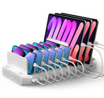 Unitek USB C Charging Station, 120W 10 Port Type C Charging Organizer for Multiple Devices, iPhone, Smartphones, Tablets, Supports 10 iPads Charging ...