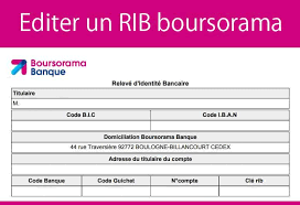Editer Un Rib Boursorama 01 Banque En Ligne