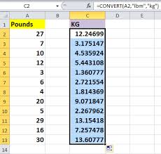 How To Quickly Convert Pounds To Ounces Grams Kg In Excel