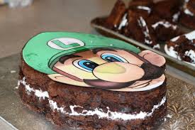 Mario and luigi birthday cake. Luigi Birthday Cake Asian Fusion Kitchen
